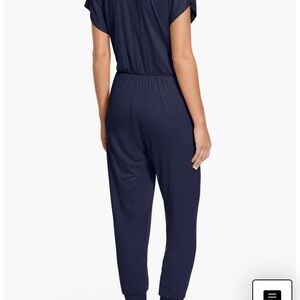 Navy Blue Short Sleeve Jumpsuit